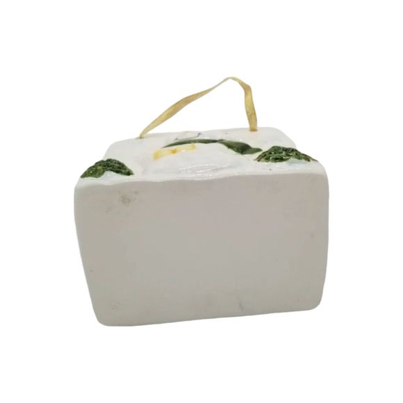 Snowman Glazed Ceramic Porcelain Gift Bag Holiday Christmas Snowflake - Picture 6 of 6